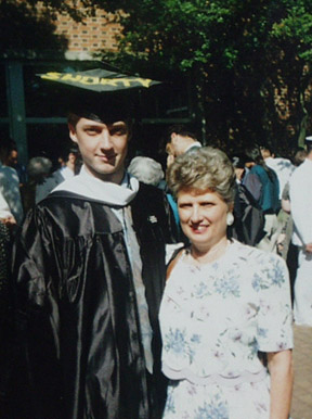 Just me, mom, and a degree.