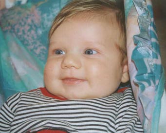 Nicholas getting bigger and cuter.
