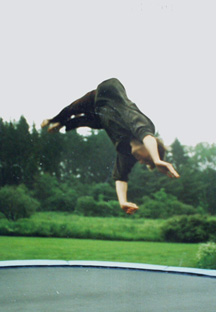Me doing a layout flip on a trampoline.  To see if I could.